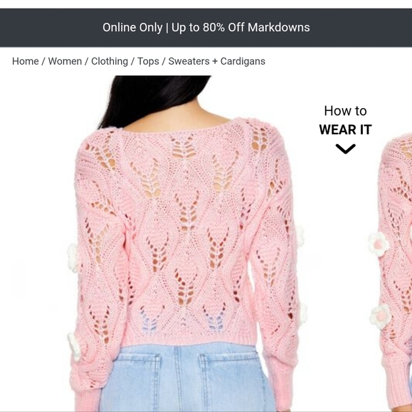 F21 open knit sweater - Picture 3 of 9